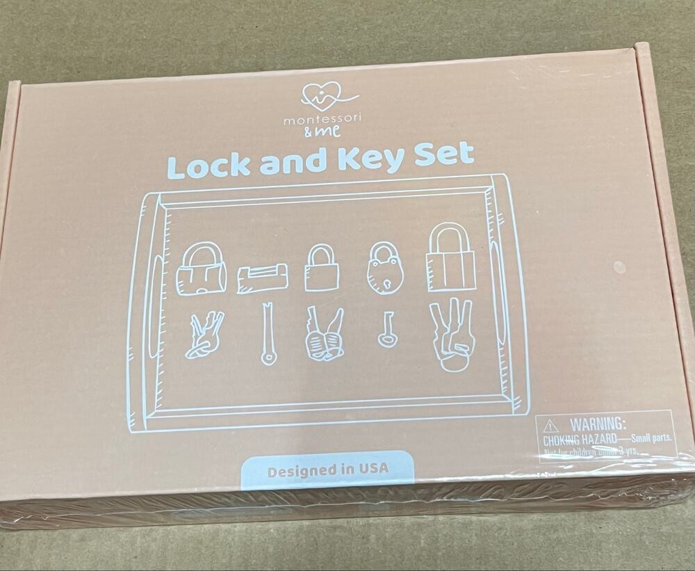 Montessori Lock & Key Toy - Fine Motor Skills & Sensory Development. STEM Kit